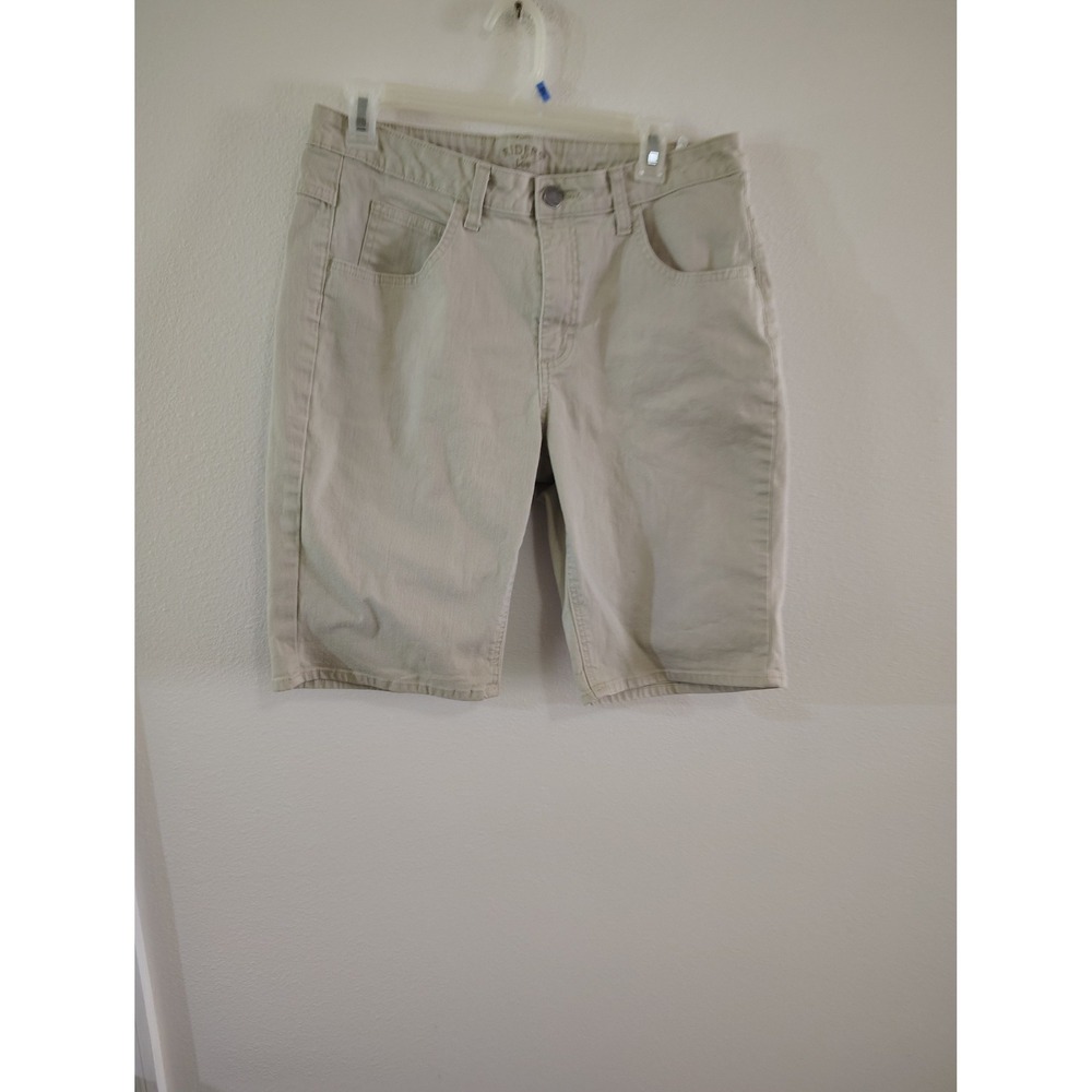 Riders by Lee Womens Khaki Bermuda Shorts Tan Stretch Mid Rise‎ Size 12M 14625L3
